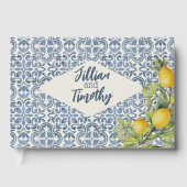 Italiaanse Amalfi thema bruiloft Gastenboek (Voorkant)