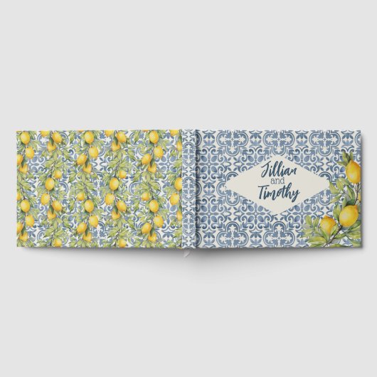 Italiaanse Amalfi thema bruiloft Gastenboek (Volledig)