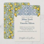 Italiaanse Amalfi thema bruiloft Kaart (Voorkant / Achterkant)