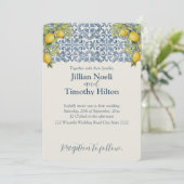 Italiaanse Amalfi thema bruiloft Kaart (Staand voorkant)