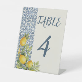 Italiaanse Amalfi thema bruiloft Reclamebord Met Voetstuk