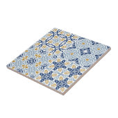Italiaanse Amalfi Tile Blue Yellow Ceramic Tile Tegeltje (Zijkant)