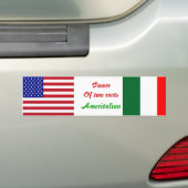 Italiaanse amerikaanse bumpersticker (Op auto)