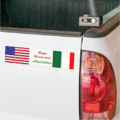 Italiaanse amerikaanse bumpersticker (Op Truck)