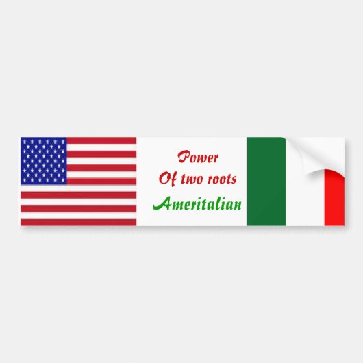 Italiaanse amerikaanse bumpersticker (Voorkant)