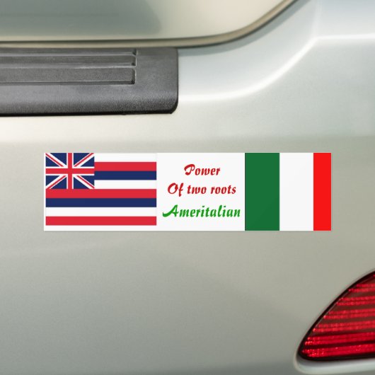 Italiaanse amerikaanse bumpersticker (Op auto)