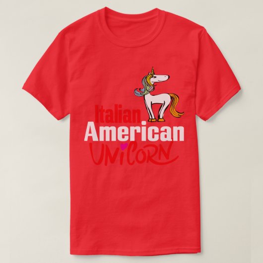 Italiaanse Amerikaanse Eenhoorn 1 T-shirt (Design voorkant)