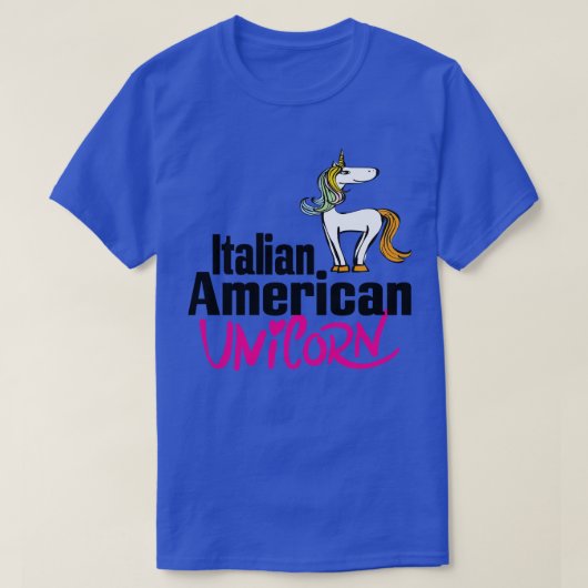 Italiaanse Amerikaanse Eenhoorn 4 T-shirt (Design voorkant)