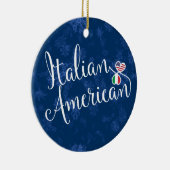 Italiaanse Amerikaanse harten vlaggen vakantie dec Keramisch Ornament (Rechts)
