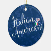 Italiaanse Amerikaanse harten vlaggen vakantie dec Keramisch Ornament (Links)