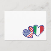 Italiaanse Amerikaanse hartvlaggen Informatiekaartje (Achterkant)