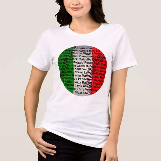 Italiaanse Amerikaanse honkbalspelers Tri-Blend Shirt (Voorkant)