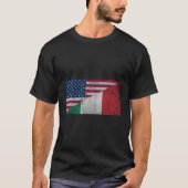 Italiaanse Amerikaanse Italiaanse vlag Italië Ital T-shirt (Voorkant)