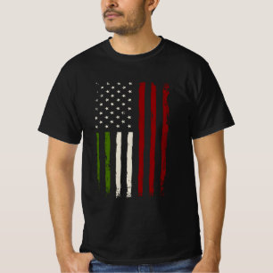 Italiaanse Amerikaanse vlag Italië Erfgoed Amerika T-shirt