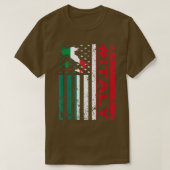 Italiaanse Amerikaanse vlag Italië Verenigde State T-shirt (Design voorkant)