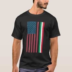 Italiaanse Amerikaanse vlag T-shirt