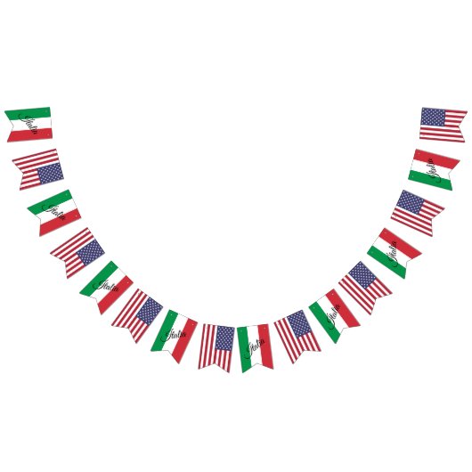 Italiaanse Amerikaanse vlaggen, partij Italië span Vlaggetjes (Alle)