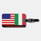 ITALIAANSE/AMERIKAANSE VLAGGENDEKKING/GOLF-LABEL BAGAGELABEL (Voorkant horizontaal)