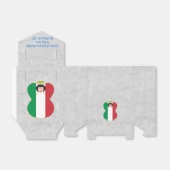 Italiaanse Angel Flag Black Hair Bedankdoosjes (Uitgevouwen)