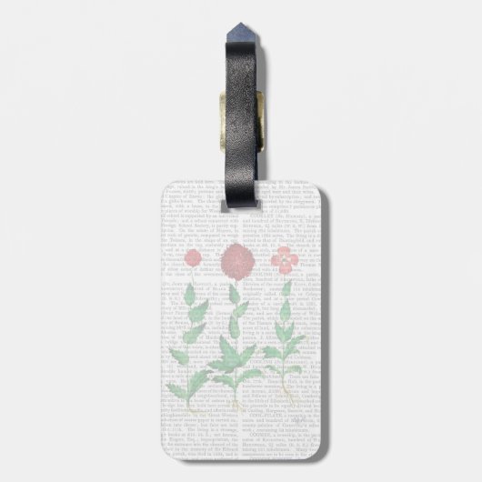 Italiaanse anjer 2 bagagelabel (Achterkant verticaal)