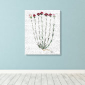 Italiaanse anjer 4 canvas afdruk (Insitu (Houten vloer))