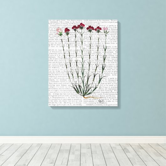 Italiaanse anjer 4 canvas afdruk (Insitu (Houten vloer))