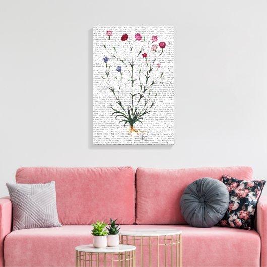 Italiaanse anjer 5 canvas afdruk (Insitu (Woonkamer))