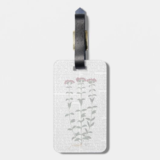 Italiaanse anjer 6 bagagelabel (Achterkant verticaal)