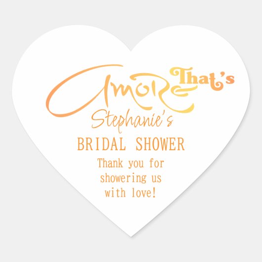 Italiaanse Aperol Cocktail Dat Is Amore Bruiloftsf Hart Sticker (Voorkant)