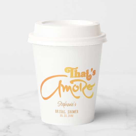 Italiaanse Aperol Cocktail Dat is Liefde Bruidsfee Papieren Bekers (Voorkant)