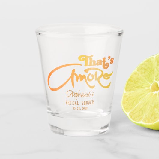 Italiaanse Aperol Cocktail Dat is Liefde Bruiloft Shot Glas (Voorkant)