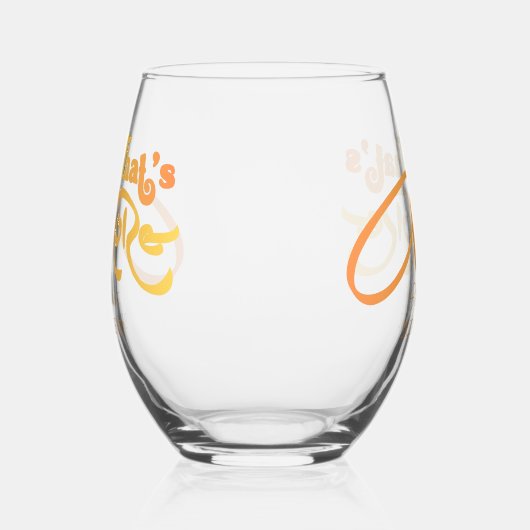 Italiaanse Aperol Cocktail Dat is Liefde Bruiloft  Wijnglas Zonder Voet (Rechts)