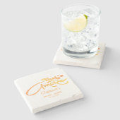 Italiaanse Aperol Cocktail Dat's Amore Bruiloftsfe Stenen Onderzetter (Zijkant)