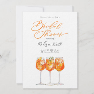 Italiaanse Aperol Spritz Bridal Shower Kaart