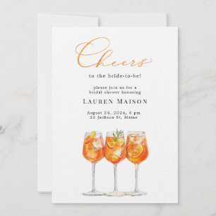 Italiaanse Aperol Spritz Bridal Shower Kaart