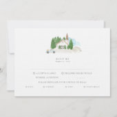 Italiaanse aquarel huis bruiloft RSVP uitnodiging (Voorkant)