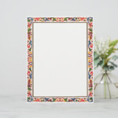 Italiaanse Arabesque Floral Wedding Invite Sjabloo (Staand voorkant)