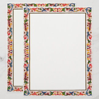 Italiaanse Arabesque Floral Wedding Invite Sjabloo