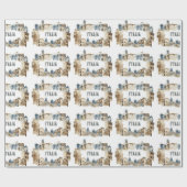 Italiaanse architectuur cadeaupapier (Vlak)