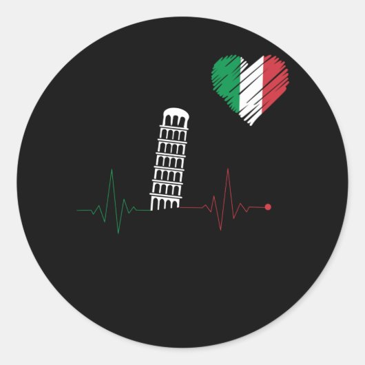 Italiaanse architectuur ronde sticker (Voorkant)