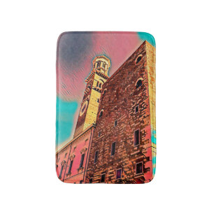 Italiaanse architectuurschilderij badmat