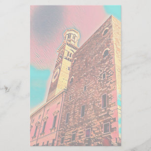 Italiaanse architectuurschilderij briefpapier