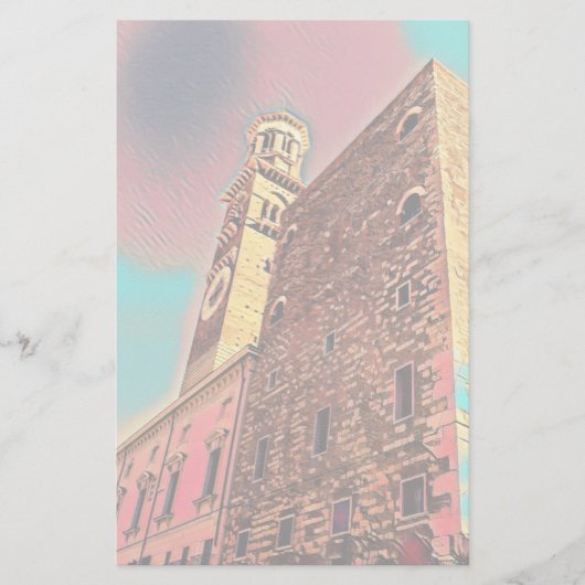 Italiaanse architectuurschilderij briefpapier (Voorkant)