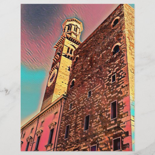 Italiaanse architectuurschilderij flyer (Voorkant)