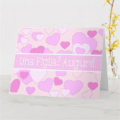 Italiaanse Baby Girl gefeliciteerd Kaart (Gele Bloem)