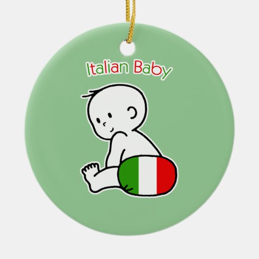 Italiaanse Baby Keramisch Ornament (Voorkant)
