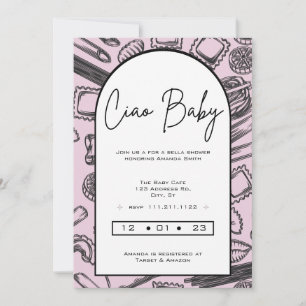 Italiaanse baby shower, Ciao Baby, Geslachtsneutra Kaart