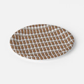 Italiaanse bakkerij chocolade Cannoli dessert Past Papieren Bordje (Gekanteld)