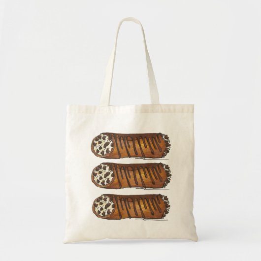 Italiaanse bakkerij Chocolade Chip Cannoli Pastry  Tote Bag (Voorkant)
