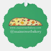 Italiaanse bakkerij Chrismas Biscotti Prettige fee Ornament Kaart (Achterkant)